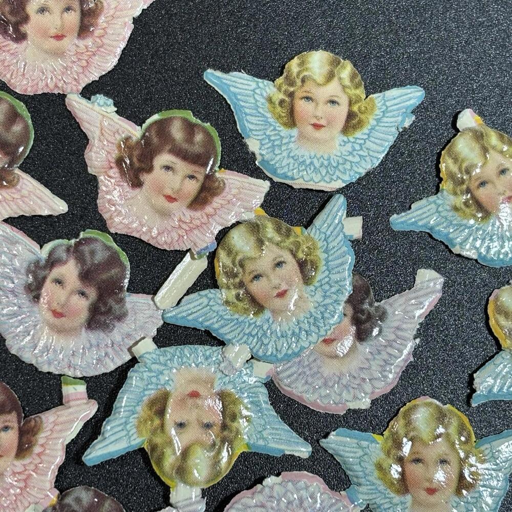 Vintage Embossed Angel Die Cuts Victorian Scrap Christmas Ephemera Lot of 40+ - Picture 2 of 5
